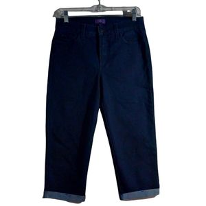 NYDJ Capri Cuff Hem Dark Wash Jeans  SZ 6